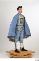  Photos Man in Historical Dress 26 16th century Blue suit Historical Clothing a poses blue cloak whole body 0016.jpg